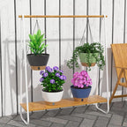 ZMTECH 2 Pack 10 Inch Hanging Planters for Indoor Plants, Modern Hanging Planter with Visible Water Level Window & Removable Tray, Decorative Plant Hanger Indoor for Home Garden
