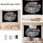 Boqin Quote Tapestry- Be Yourself Tapestries, Inspirational Wall Art, Inspirational Classroom Quotations Wall Hanging Positive Saying for Living Room, Bedroom Decoration, Outdoor - 50 x60 Inches