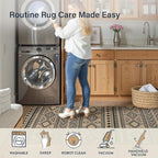 Lahome Easy Jute Boho Hallways Rug, 2x8 Runner Rug for Kitchen, Nature Non Slip Washable Indoor Outdoor Carpet, Low Pile Front Door Carpet for Entry Laundry Room Foyer Decor