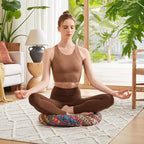 Codi Meditation Floor Pillow, Boho Pillows Seating for Adults and Kids, Large Cushion for Yoga Living Room Tatami Sitting, Memory Foam Added, 22x22 Inch Pack of 2, Round - Multi Blaidiere