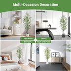 6 FT Faux Olive Tree Indoor, Tall Artificial Silk Olive Tree 6 FT, Large Indoor Fake Olive Trees with Realistic Leaves, Branches, Fruits, Faux Olive Trees Artificial Plants for Home (6 Feet)
