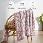 Joiedomi Throw Blanket for Couch Bed Sofa, Knitted Blankets Gifts for Women Mom Girls, Cozy Cute Soft Throw Home Room Decor Aesthetic for Women Mothers Birthday Gifts 50x60 Inches