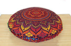 INDIAN CRAFT CASTLE 32" Inch Mandala Floor Pillow Cushion Covers Meditation Seating Ottoman Covers Hippie Decorative Bohemian Pouf Covers Large Shams Outdoor Boho Comfortable Bed Sofa Pouffe Cover