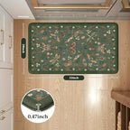LEEVAN Anti Fatigue Mats for Kitchen Floor Non-Slip, Cushioned Kitchen Mats for Floor 20''x31'', Green Memory Foam Kitchen Mat Set, Waterproof Ergonomic Green Ding Mat for Bar, Office,Desk, Laundry