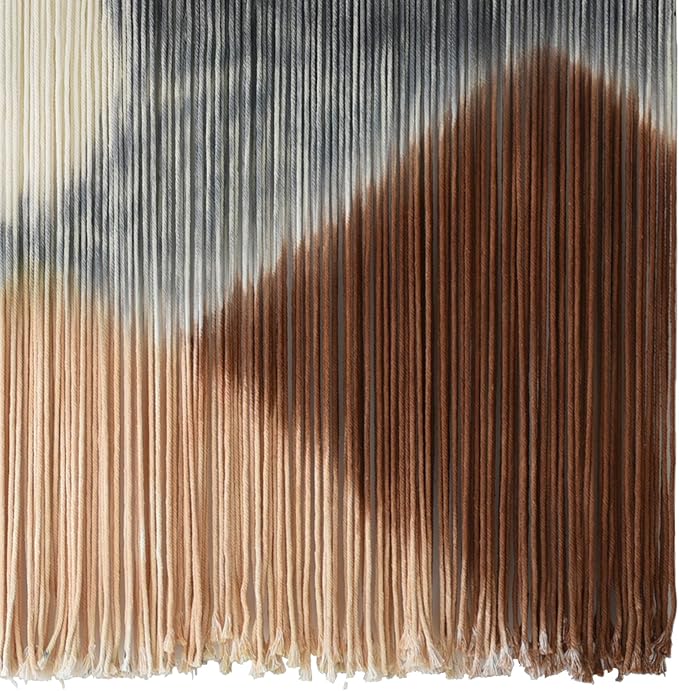 Macrame Wall Hanging Large Macrame Wall Decor Yarn Tapestry Fiber Art Hand Dip-Dye Craftsmanship Cute Boho Home Decor 57" W x 35" L