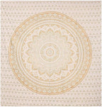 ANJANIYA Ombre Wall Hanging Bohemian Tapestry, Metallic Wall Art Bedspread, Psychedelic Hippie Mandala Dorm Décor for Hanging, Bedding, Beach Coverlet Curtain, Gold, Twin 55"X85"