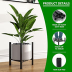 Plant Stand Indoor Adjustable, Metal Modern Plant Stand, Heavy Duty Stable Plant Pot Flower Holder Indoor Outdoor Corner, Fit 8 9 10 11 12 inch Pots, Black