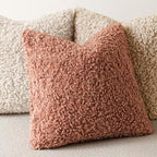 Foindtower 2 Pieces 18x18 Inch Dusty Pink, Faux Fur Throw Pillow Cover Accent Sherpa Furry Pillow Covers Fuzzy Soft Pillowcases Cozy Sheepskin Decorative Fleece Cushion Case for Bed Couch Living Room