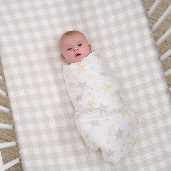 Gerber Baby Unisex 2-Pack Muslin Blanket, Celestial, One Size