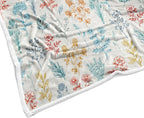 Floral Fuzzy Blanket Boho Floral Throw Blanket, Botanical Flowers Blankets, Soft, Flannel, Warm, Colorful Flowers Bed Blankets All Season for Couch Bedroom Living Room 60X90 Inch