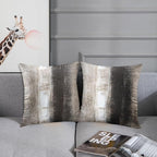 Emvency Set of 2 Brown Beige Painting Throw Pillow Covers Contemporary Abstract Design Retro Decorative Pillow Case Home Decor Standard Square 18x18 Inch Cushion Pillowcase