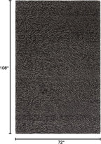 SAFAVIEH Area Rug 6x9 - Natura Collection - Black & Grey, Handmade Wool Blend, Textured Design, Ideal for Living Room, Bedroom, Dining Space (NAT425Z)