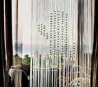 Flber Macrame Curtain Boho Window Curtain Doorway Macrame Wall Decor Yarn Art Moder Bedroom Headboard Decor,31" W x 70" L