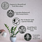 Organic Liquid Indoor Plant Food, Houseplant, Tropical & All-Purpose Indoor Plant Fertilizer, Organic Liquid Fertilizer 5-5-5 with Sea Kelp, 12oz Treats 75 Gallons