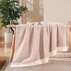 NEXHOME PRO Soft Blanket for Women, Twin Size Cozy Blanket Warm Reversible Knit Lightweight Throws for Sofa Bed, Picnic, Heather Terracotta, 60 x 80 inches