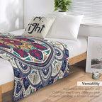 Abstract Mandala Throw Blanket Indian Hippie Bohemian Art Floral Texture Pattern Blanket for Sofa Bed Couch Chair Or Dorm 30"x40"