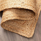 Jute Rug 2'x3' Area Rug - Pack of 2, Hand Woven Jute Braided Boho Rug for Living Room Outdoor Bedroom Kitchen Entryway Farmhouse Hallway, Rustic Vintage Natural Reversible Floor Rugs: Natural Jute