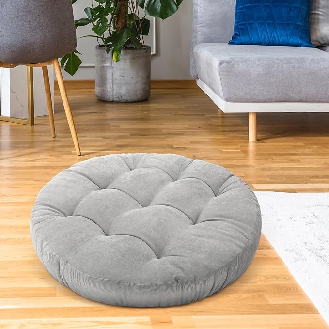 Extra Large Floor Pillow 35 Inch Round Circle Chair Floor Meditation Cushion Papasan Swing Cushion for Adults Oversized Playroom Pillows Big Pillow for Yoga Living Room Sofa