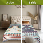 MACEVIA Native American Aztec Blanket for Couch, Rustic Southwest Blankets Decorations for Home, Country Boho Throw Blanket for Couch, Sofa, Bed, Western Bedroom Decor Tribal Decor (Aztec 03 50"×70")