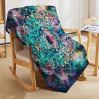 Colorful Mandala Throw Blanket Bohemian Boho Galaxy Blanket for Sofa Bed Couch Chair Or Dorm 50"x60"