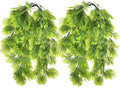 CATTREE Artificial Hanging Plants Fake Boston Vines Ferns Ivy Plant, Faux Vine Greenery Leaves Rattan for Outdoor UV Resistant for Wall Indoor Hanging Baskets Wedding Party DIY Garland Décor - 4 Pack