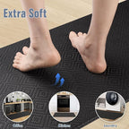 Mattitude Kitchen Mat 2PCS Kitchen Rugs Cushioned Anti-Fatigue Rug Waterproof Standing Desk Mat Kitchen Mats for Floor Kitchen Rug Set for Kitchen, Sink, Office 17.3"×30"+17.3"×47"-0.47inch Black
