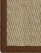 DEXI Area Rug Natural Fiber 4x6, Braided Woven Seagrass Rugs No Shed, Soft Neutral Rustic Carpet Mat for Indoor Entryway Outdoor Patio Dining Living Room Bedroom Farmhouse, Natural