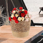 Cabilock Woven Plant Basket for Indoor Decor Hand Woven Seagrass Flower Pot Cover Storage for Home and Garden Versatile Decorative Container for Plants