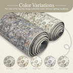 Washable 2'x3' Non Slip Rug Vintage Soft Low Pile Lightweight Boho Area Rugs for High-Traffic Areas (Entryway, Kitchen, Hallway), Farmhouse Decor