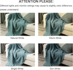 lifein Fall Throw Blanket for Couch-Soft Boho Bed Throw Blanketss,Cozy Knitted Teal Waffle Throw,Small Farmhouse Lightweight Blanket&Throws for Autumn,Woman,Chair,Sofa,Home Decor(Teal Blue,50 * 60")