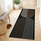 GarveeHome Easy Jute Runner Rugs 2x8 Modern Rainbow Rug for Hallway Kitchen Non Slip Indoor Outdoor Runner Door Mat for Laundry Porch