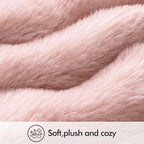 MIULEE Faux Fur Pillow Covers Thick Soft Plush Throw Pillows Luxury Spring Valentines Day Home Decor for Couch Bed Bedroom Living Room Sofa,18x18 Inch Pack of 2 Light Pink