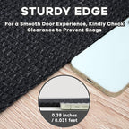 EARTHALL Woven Runner Rug 2.6x10 Ft Washable Runners for Hallways Long Non Slip Rubber Backed Kitchen Runner Braided Indoor Floor Carpet Runners for Entryway, Hallway, Kitchen, Black/Grey