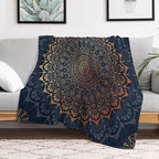 Boho Flower Throw Blanket Mandala Bohemian Aesthetic Paisley Hippie Blanket for Sofa Bed Couch Chair Or Dorm 70"x80"