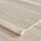 Dash & Albert Haverhill Natural Handwoven Cotton Rug, 8.5 X 11.5 Feet, Ivory Solid Pattern