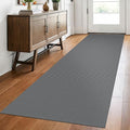 EARTHALL Woven Runner Rug 2.6x8 Ft Washable Runners for Hallways Wide Non Slip Rubber Backed Kitchen Runner Braided Indoor Floor Carpet for Entryway Hallway Kitchen Bedroom, Dark Gray