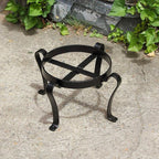 Achla Designs Patio Flower Pot Plant Stand, 8-in H Black