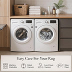 GENIMO Washable Rugs 5x7 Area Rugs for Living Room Bedroom, Modern Lightweight Rug Ultra Soft Indoor Area Rugs 5x7 for Dining Room, Low Pile Carpet with Non Slip Backing, Black White