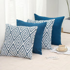 HPUK Decorative Throw Pillow Covers Set of 4 Couch Pillows Accent Cushion Cover for Couch Sofa Living Room, 20"x20" inches, Navy Blue
