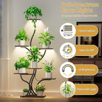Plant Stand Indoor with Grow Lights - 59" Tall Plant Shelf Indoor, 7 Tiered Corner Plant Stands for Pots Plants Multiple, Metal Large Flower Holder Display Rack for Living Room, Home Decor Patio