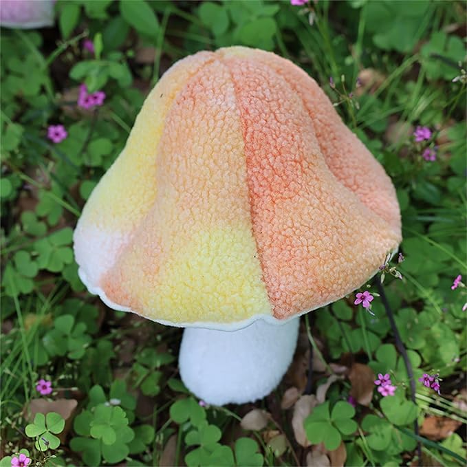 Mushroom Pillow Floor Pillow Sofa Cushion Home Decoration Pillows Reading Pillow (Brown, 32cm)