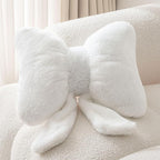 Bow Pillow Throw Pillows Butterfly Shaped Decorative Cute Pillows for Bed Sofa Cute Home Decor,White 14.5 * 12inch