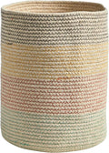 Nearly Natural 12in. Handmade Natural Cotton Multicolored Woven Basket Planter