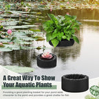 2 Pcs Floating Pond Planter Woven Fabric Floating Planters for Ponds Hydroponics Floating Planter for Ponds Water Features and Aquascape Decorations