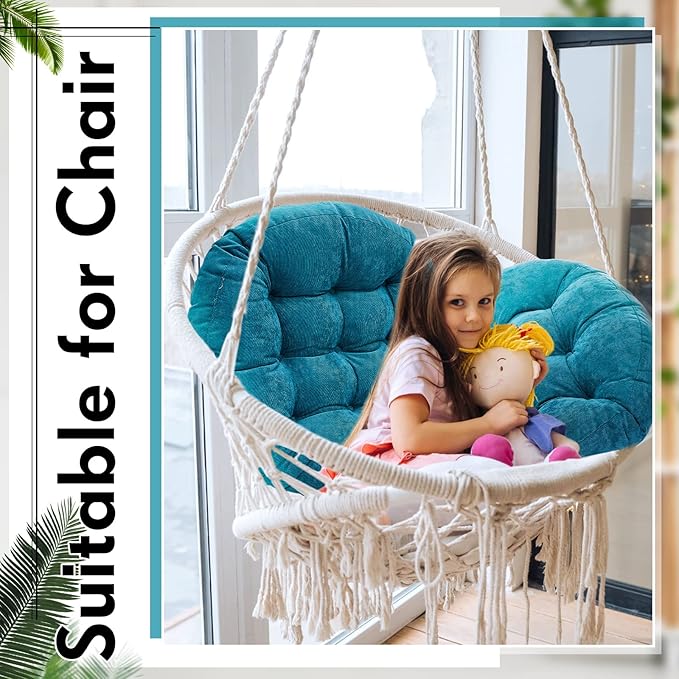Jerify Floor Pillow Cushions Large Round Square Large Meditation Floor Pillow for Classroom Adult Meditation Picnic Party Seating Learning Daycare School(Round,Aquamarine,4 Pcs)