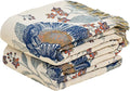 Boho Throw Blanket, 100% Organic Cotton Breathable Ultra Soft Bed Quilt Throw - All Season Floral Bird Butterfly Farmhouse Decor Blanket for Sofa Couch Chair and Gift. 60" x 80"