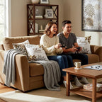 Tatuo 4 Pcs Flower Pillow Covers Square Spring Pillow Cushion Cases 18 x 18 Inch Family Faith Hope Love Words Decorative Summer Winter Cushion Case for Bed Couch Sofa Living Room(Dark Brown Series)