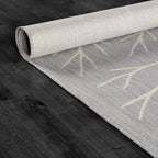 Washable Indoor Outdoor Rug 9x12 Modern Area Rugs Branch Pattern Non Shedding Waterproof Easy Clean Patio Deck Porch Living Room Bedroom Garden RV (9 X 12 Gray)