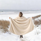 Joiedomi Throw Blanket for Couch Bed Sofa, Beige Knitted Blankets Gifts for Women Mom Girls, Cozy Cute Soft Throw Home Room Decor Aesthetic for Women Mothers Birthday Gifts 50x70 Inches