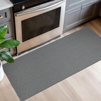 EARTHALL Woven Runner Rug 2x5 Ft Washable Runners for Hallways Cotton Non Slip Rubber Backed Kitchen Runner Braided Indoor Floor Carpet for Entryway, Hallway, Kitchen, Bedroom, Dark Gray